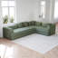 Lit convertible pliant de 200 cm (78,7 pouces), 2 matelas en chenille, 4 places, chenille respirante, mousse, aucun assemblage requis, canapé-lit convertible avec poche latérale, revêtement en tissu, rangement intégré