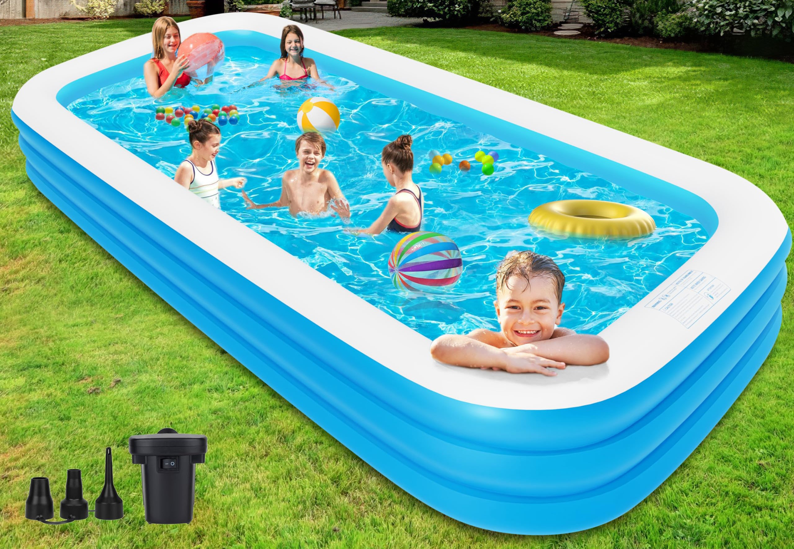 INVOTOT Grande piscine gonflable avec pompe, piscine gonflable — free download