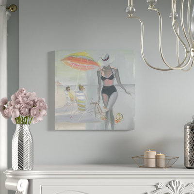 « black tapis bikini poussette », reproduction sur toile tendue