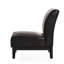 Fauteuil de chambre en cuir synthétique brun l 35,07 po x P 24,5 po