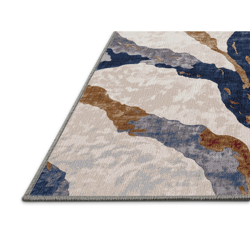 Machine Washable Gray Area Rug, Rectangle 8' x 12'