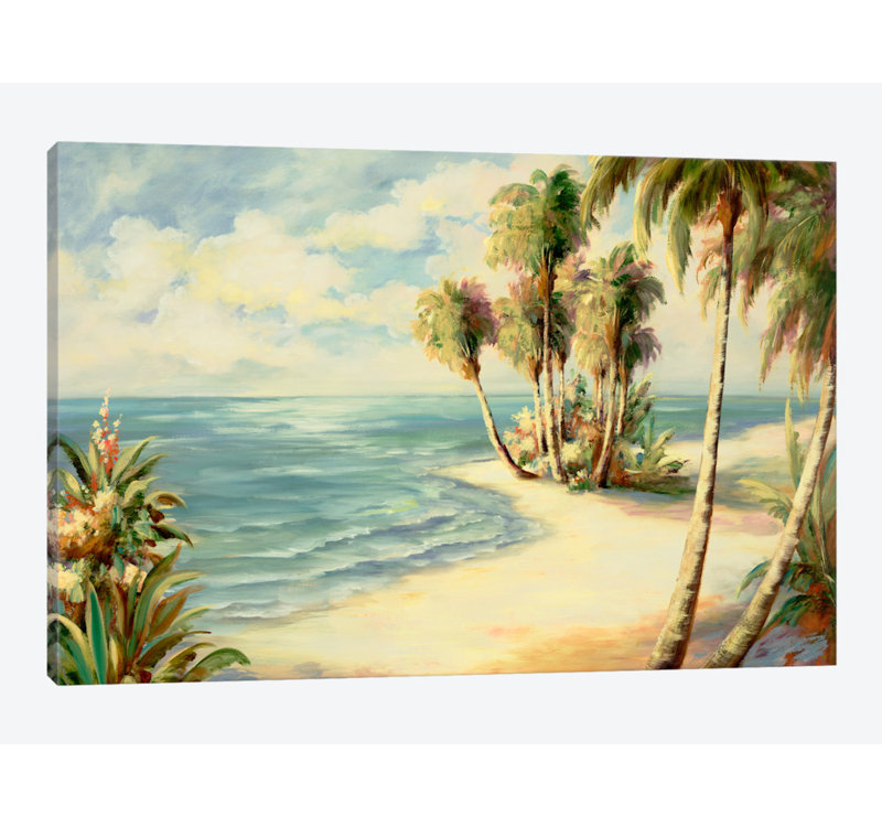 «Tropical VIII», reproduction sur toile, H 8 po x l 12 po x P 0,75 po, Pas de tapis, Toile tendue