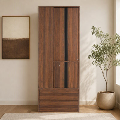Tall Storage Cabinet with Drawers & Open Shelves, Freestanding Bookshelf Organizer for Bathroom, Bedroom, Living Room