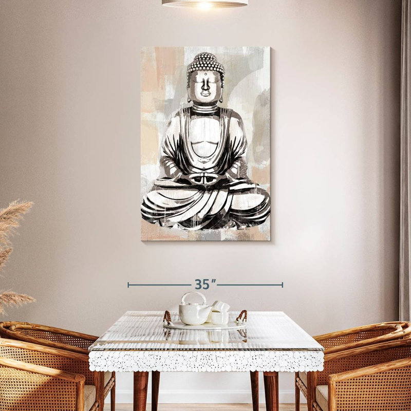 Adella Silver Buddha, 45" H x 30" W