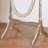 Traditional Queen Anna Style Wood Floor Cheval Mirror, Gold Finish