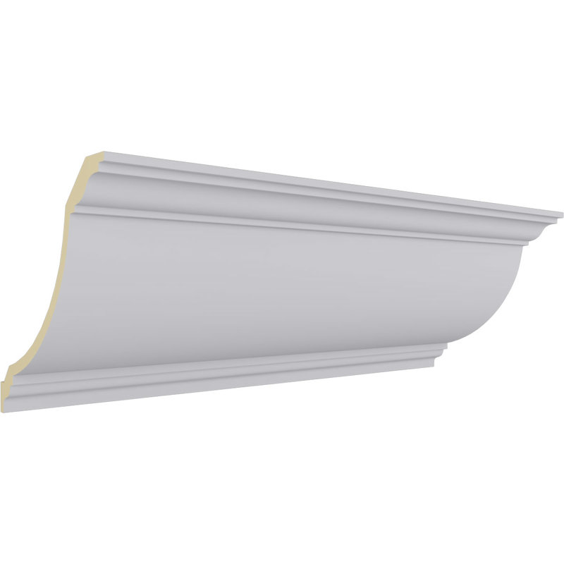 Ekena Millwork 11-7/8 in. x 11-7/8 in. x 94-1/2 in. Polyurethane Claremont Crown Moulding