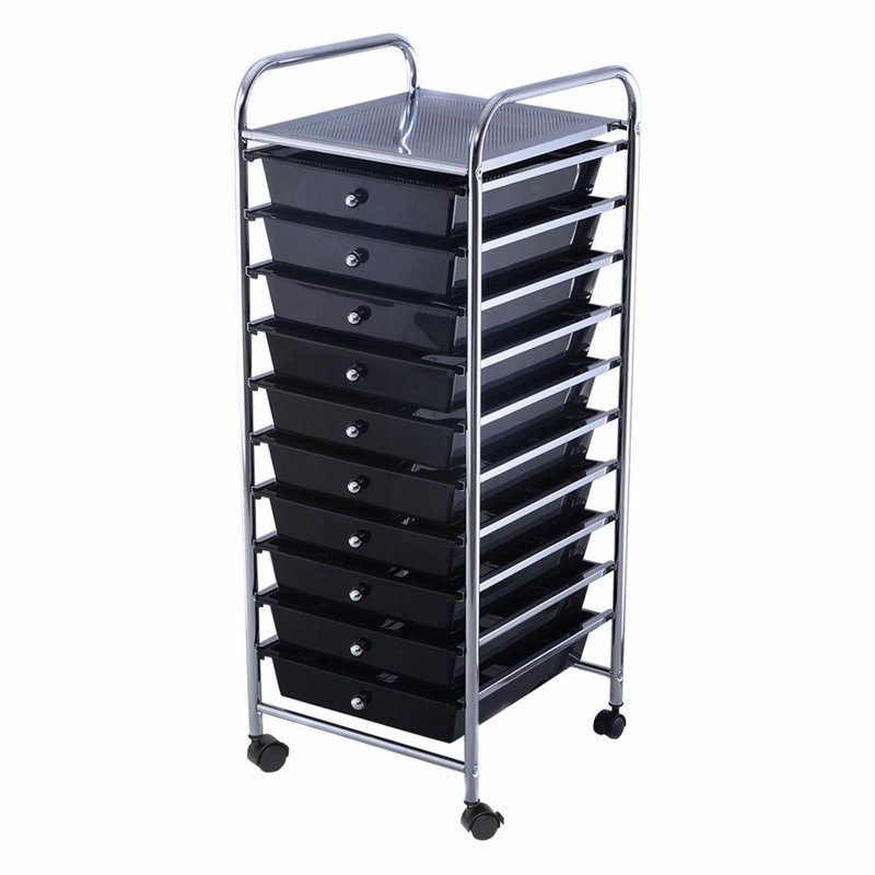 Eidson 10 Drawer Storage Drawer, Black