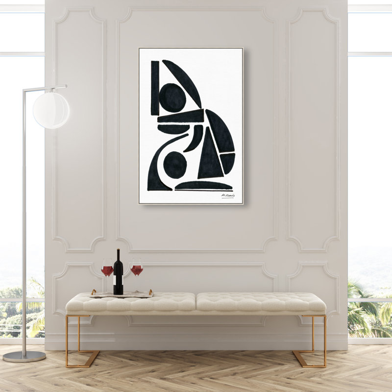 Manuel Roman - Abstracto Print by Oliver Gal, 55"H x 37"W, Silver Floater Frame