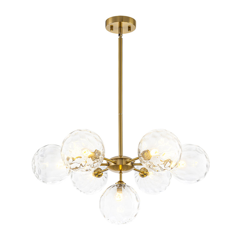 Lustre sphérique en verre 7 lumières Eclectic Modern
