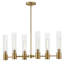 Lustre linéaire moderne Spoutnik à 6 lumières Shea-507190115