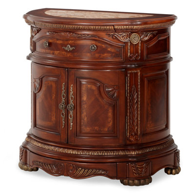Cortina Honey Walnut 1 - Drawer Nightstand in Walnut by Michael Amini