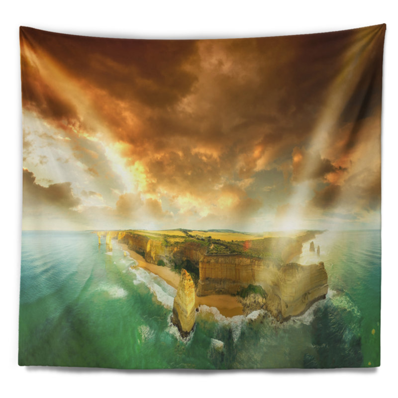 Tapisserie verte Seascape Great Ocean Road, Australie, H 78 po x l 92 po