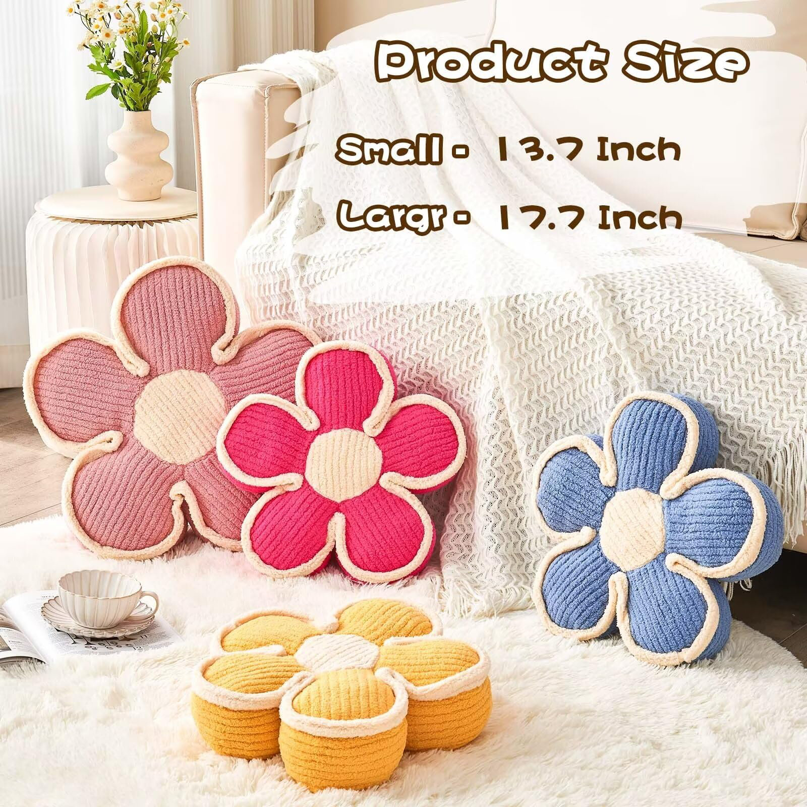 Flower Pillows For Bed Flower Shaped Throw Pillow Plush Daisy
