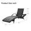 Ensemble de chaises longues noires en osier de 80 pouces avec dossier réglable à 5 niveaux et table d'appoint escamotable en rotin-1093363333
