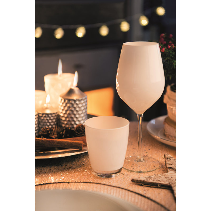 Color Wine 500ml Wine Glass Set, White