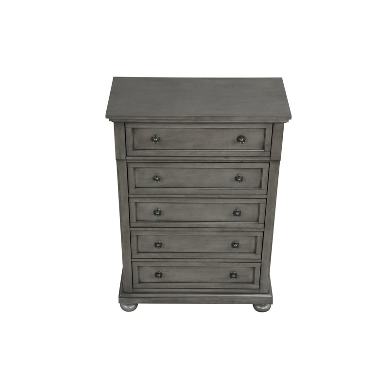 Manlius 36'' W 5 - Drawer Dresser, Gray