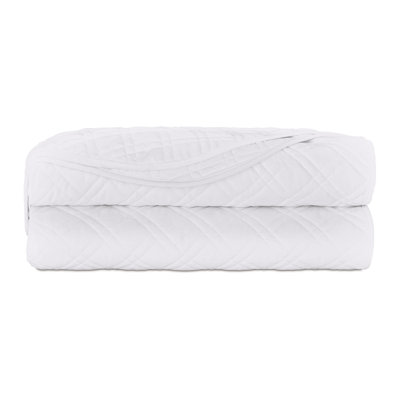 Kona Velvet Quilted Geometric Coverlet