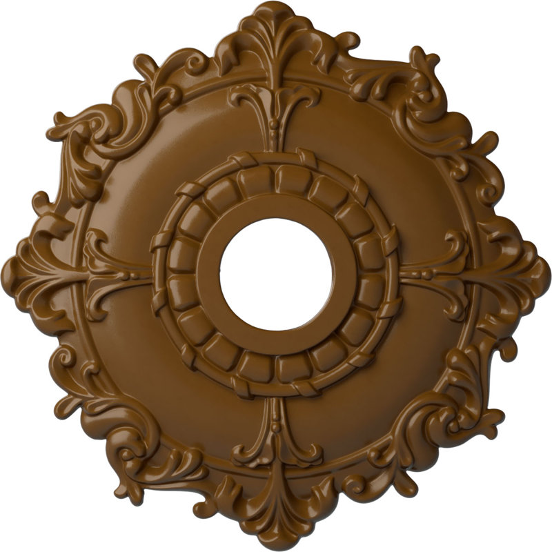 Endurathane Alexa Ceiling Medallion, 20 1/2"OD x 1 7/8"P (Fits Canopies up to 2 7/8")Hand-Painted Ultra Pure White Finish