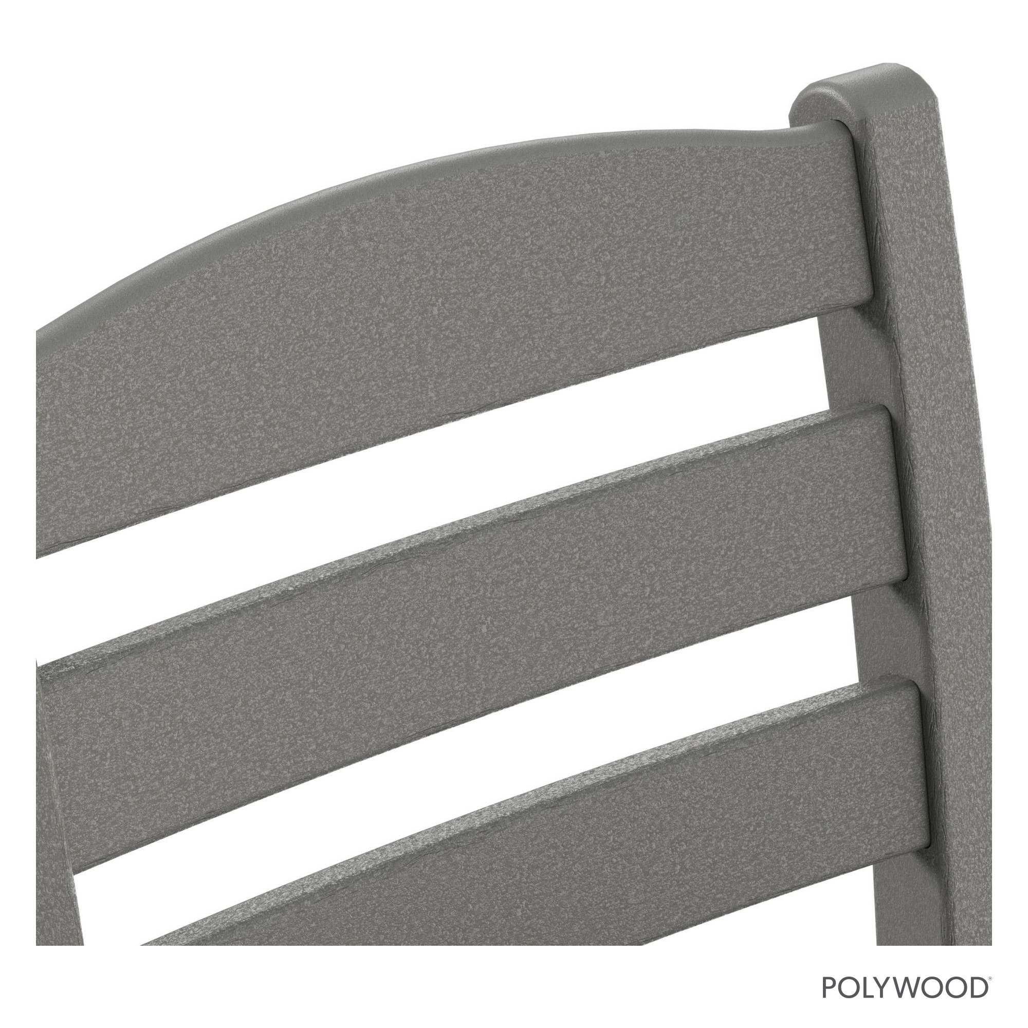 POLYWOOD La Casa Café 47.13'' Armless Outdoor Bar Stool, Slate Gray