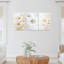 Ensemble de 3 tableaux muraux sur toile à motifs de marguerites blanches, pour la décoration du salon et de la chambre.-1105379872