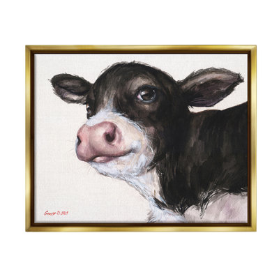 " Cow Calf Minimal Painting " Print