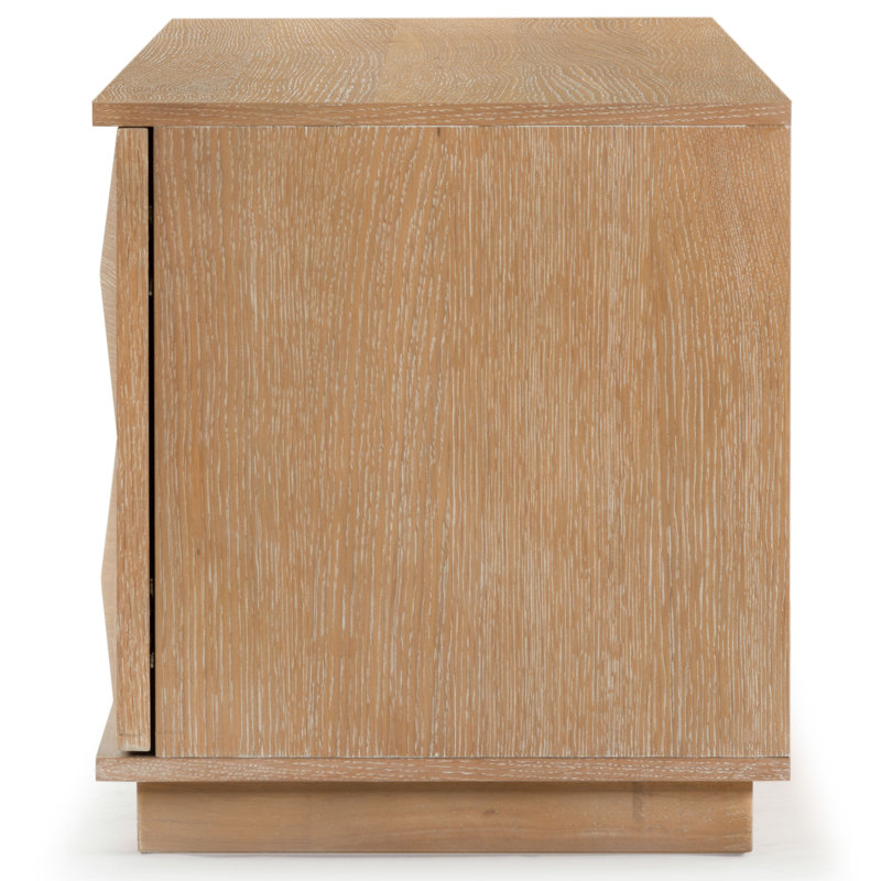 Patty 4 Door Wood Media Stand, Natural