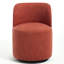 Fauteuil demi-tonneau pivotant rembourré avec coussin moelleux-129543142