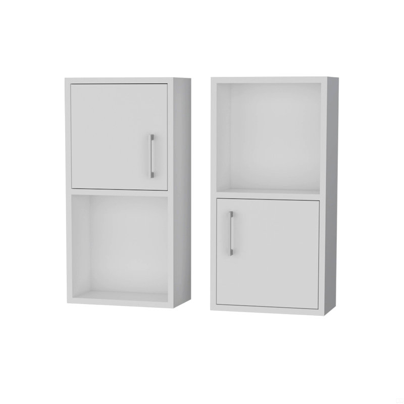 2 armoires à pharmacie avec tablette ouverte, Blanc
