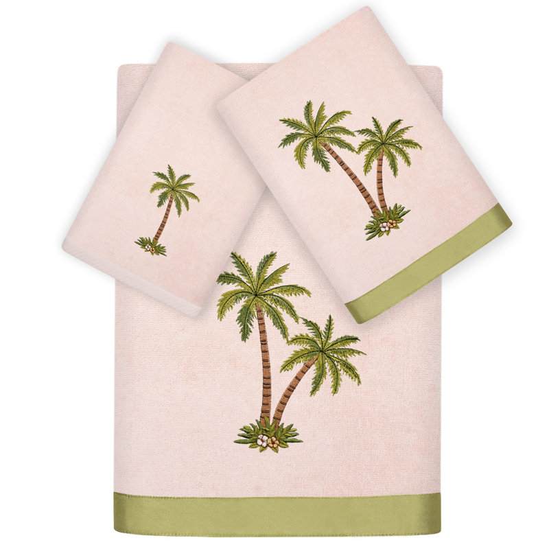 Anastasika 3 Piece Turkish Cotton Towel Set, Pink