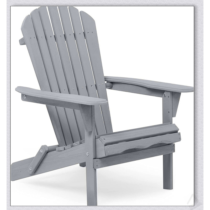 Chaise Adirondack pliante en bois massif pour la détente et la portabilité à l'extérieur, parfaite pour les patios et les jardins