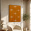 Impression sur toile stylisée «White Bee Silhouettes on Orange»