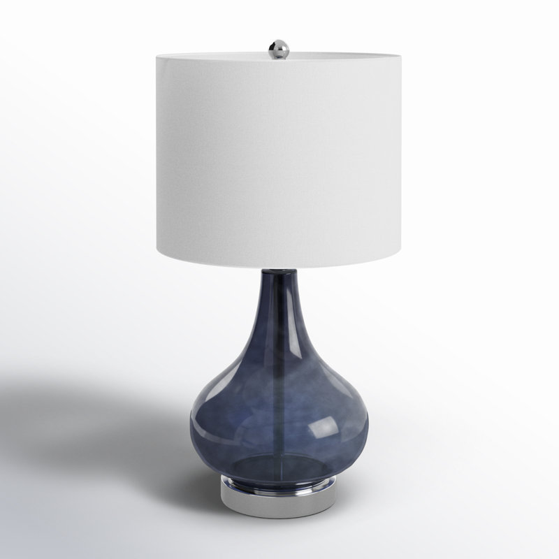 Glass Table Lamp, Blue