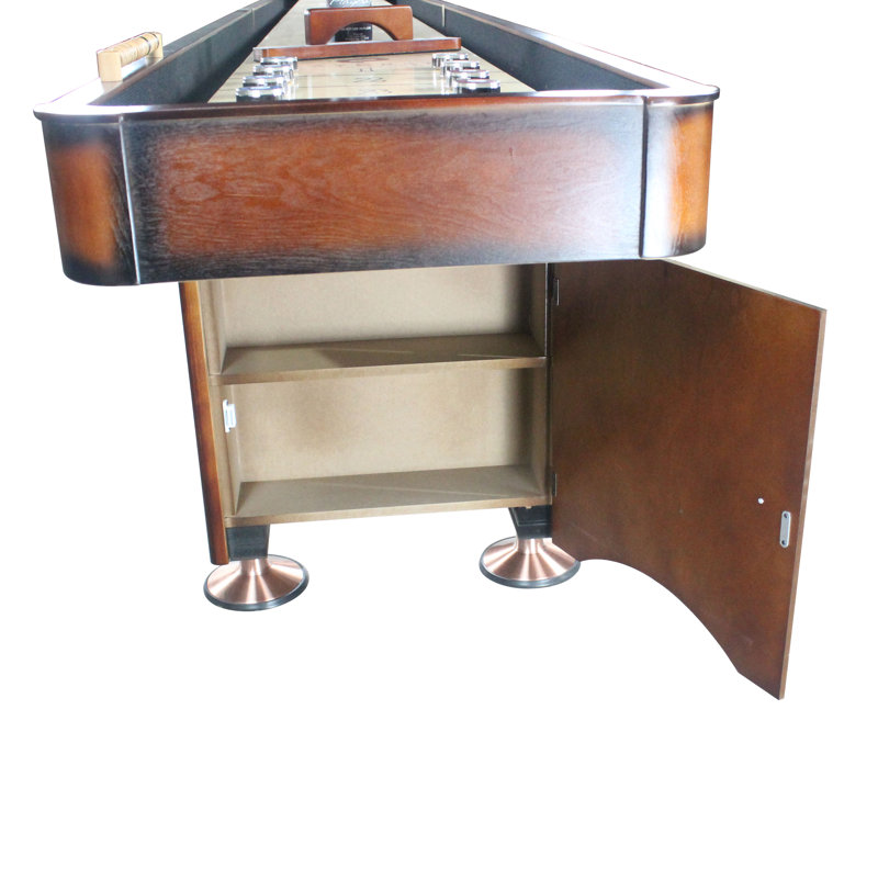 Georgetown Cherry 16 Ft Shuffleboard Table with Solid Wood Accents