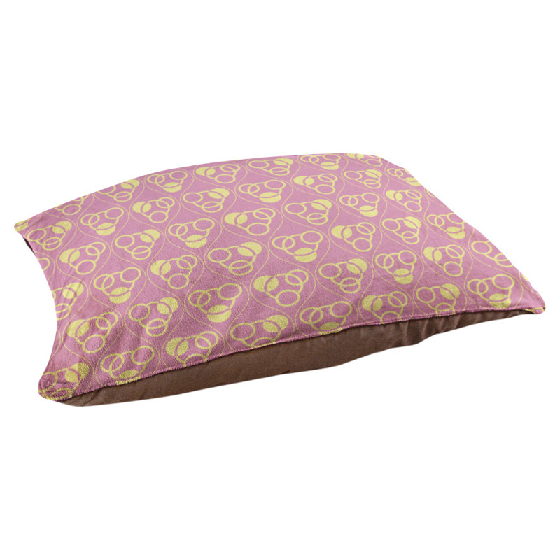 Coussin pour chien Chen, Rose/jaune, Petit (l 28 po x P 18 po x H 6 po)