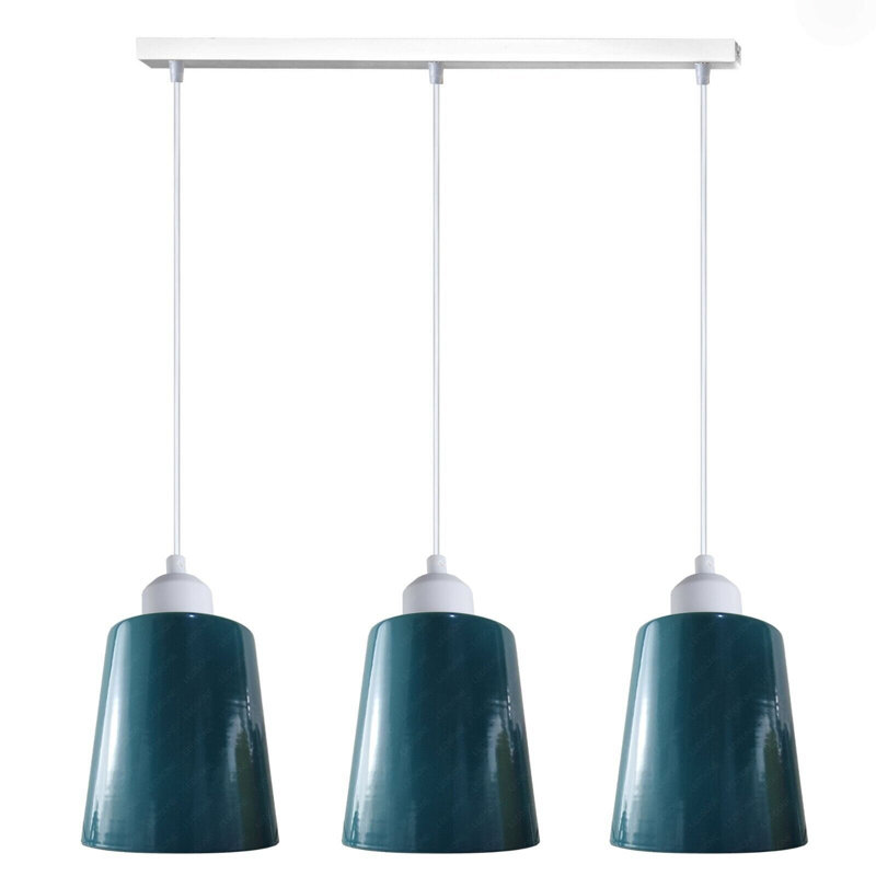 Humeyra 3 - Light Kitchen Island Pendant, No, Cyan Blue/White