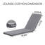 Ensemble de 2 coussins de chaise longue pour l'extérieur