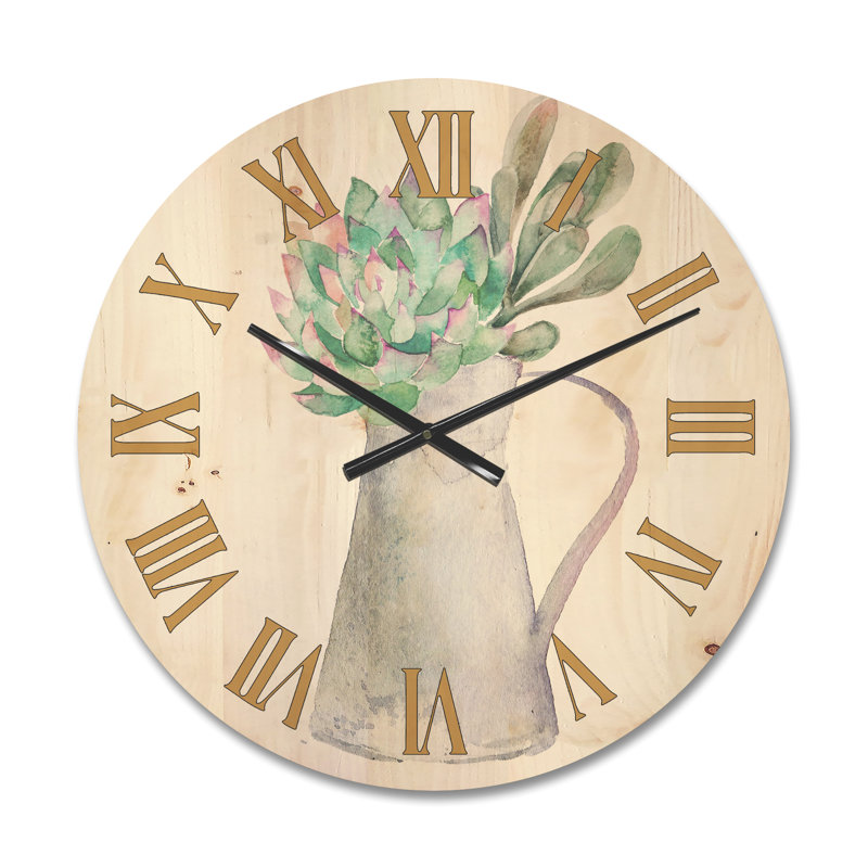 Horloge murale Succulent Home, Petit