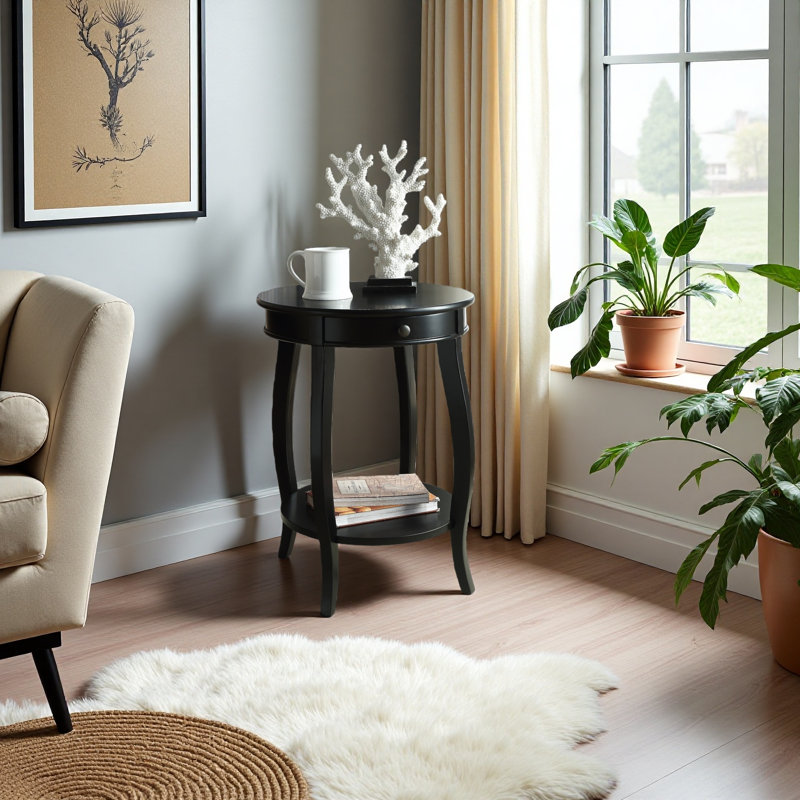 Table d'appoint Finish, Black