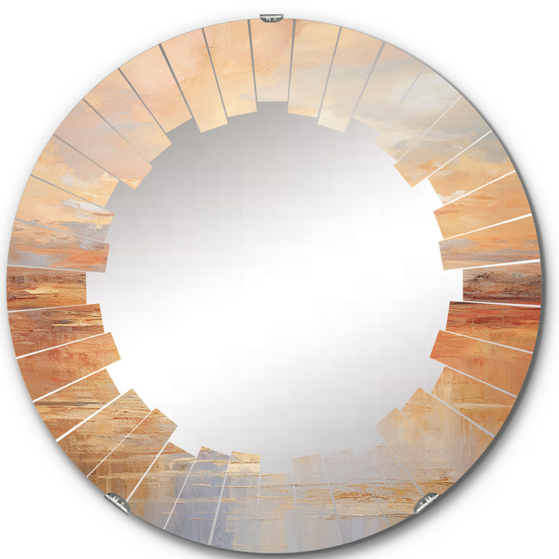 Miroir mural Bold Sunset Golden Collage I, 24 po x 24 po