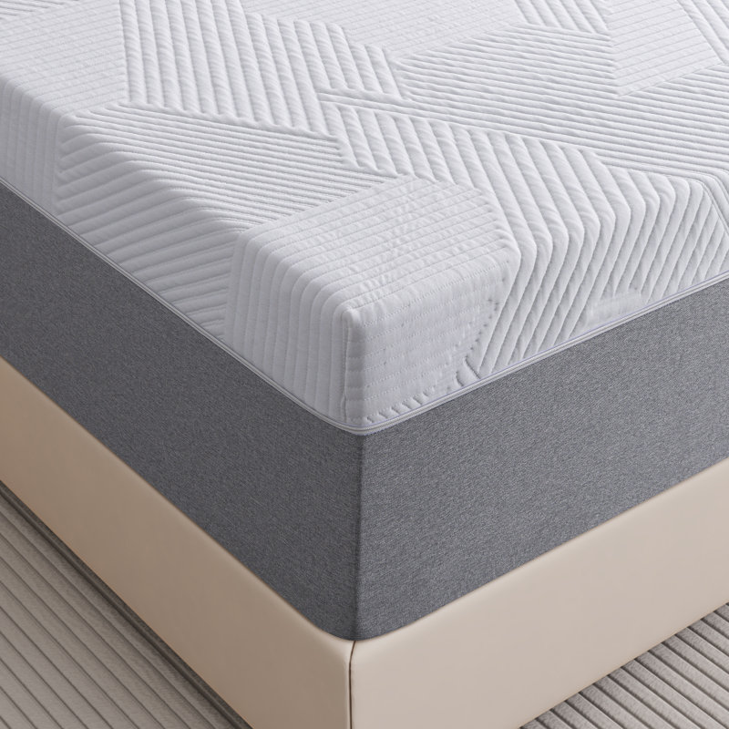 Matelas simple en mousse viscoélastique gélifiée 8 pouces (structure actualisée), sans fibre de verre, mousse de qualité supérieure, tissu respirant, matelas dans une boîte, transfert de mouvement inférieur