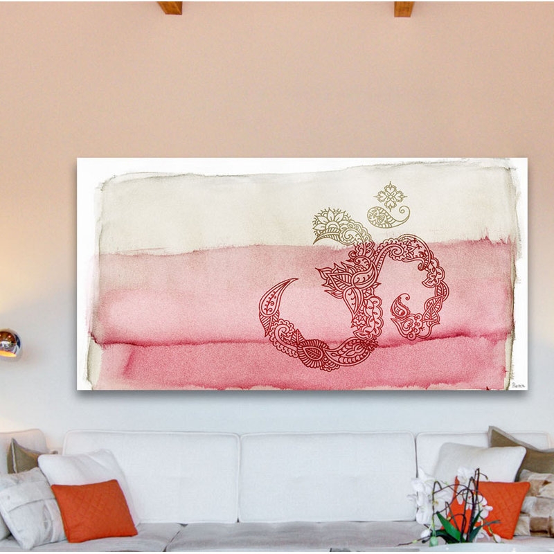 « ohm » par parvez taj,, reproduction d’art sur toile tendue, H 25 po x l 50 po