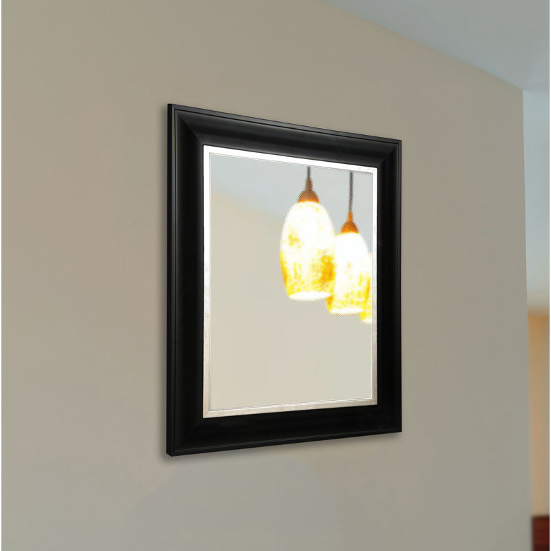 Wood Flat Wall Mirror, 33.5" H x 51.5" W