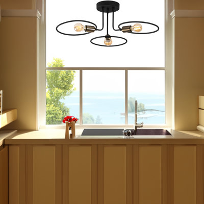 Lustre géométrique unique à 3 lumières Angstrom