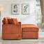 Comfortable Fluffy Corduroy Lazy Sofa With Storage, Double Ottomans, And Table Board For Ultimate Relaxation-1584589844