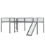 Space-saving Solid Wood L-shaped Twin Loft Bed With Slide And Ladder, Modern Style For Kids And Teens