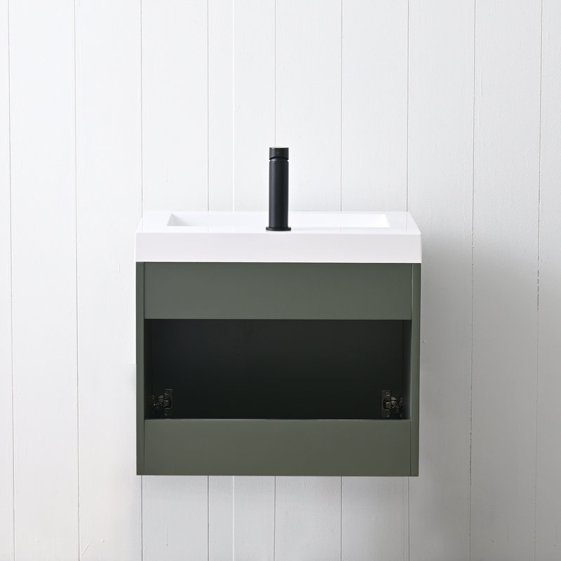 Ensemble de meuble-lavabo mural 24 po Blossom, Vert