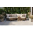 2-Piece Patio Wicker Sectional Seating Group Sofa, Metal Curved Armrest-1075571313
