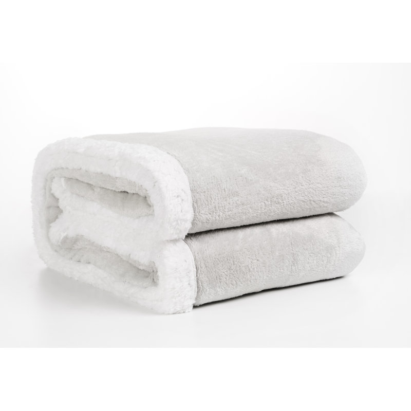 Plain Weave / Muslin Throw Blanket, Grey, 200cm W x 240cm L