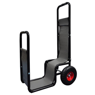  Portable Iron Firewood Cart - Large Capacity With Durable Design And Easy Assembly For Home Storage