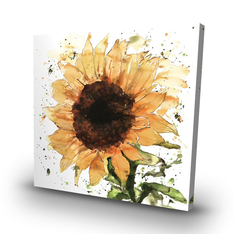 Big sunflower - 32"x32" art on canvas